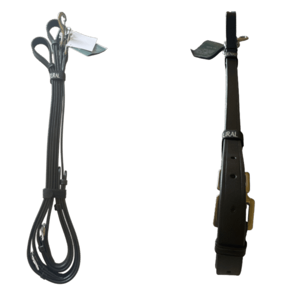 Equenatural Leather Side Reins with Snap Hook