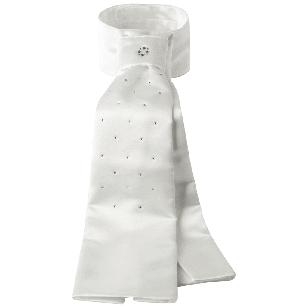 ELT Plastron Grazia Stock Tie Ladies/White