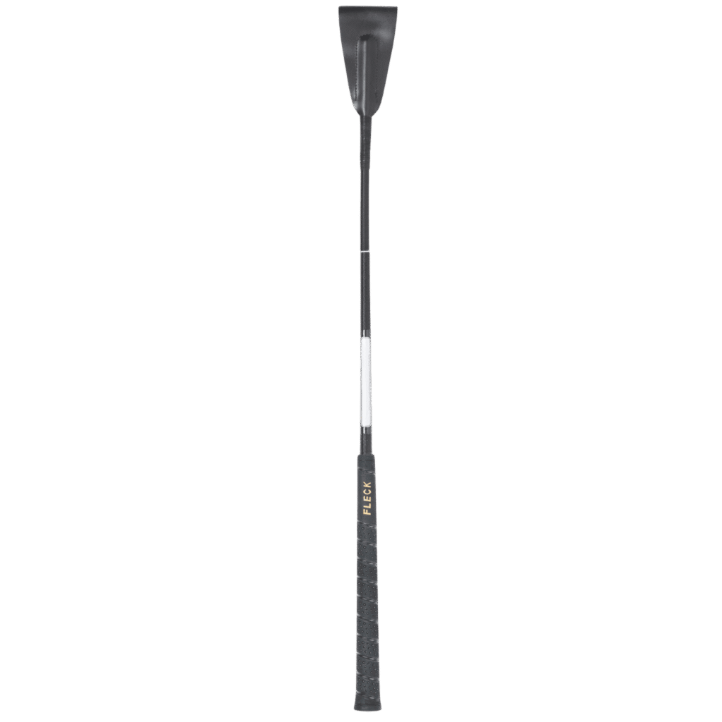 Fleck Jumping Bat Whip - 60cm, Black with Personal Name Badge