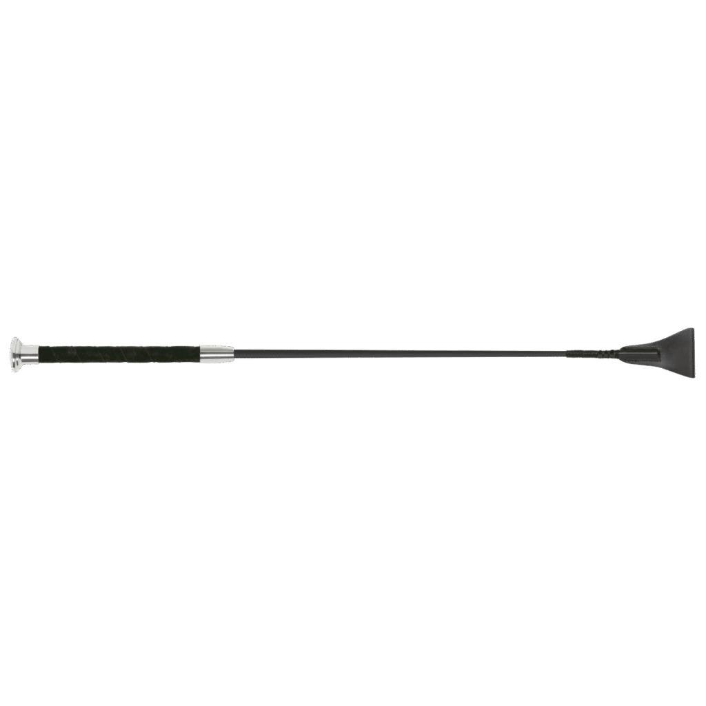Fleck Jumping Bat Whips - Silk Touch Premium, Ultra Soft Grip - Black - 60cm