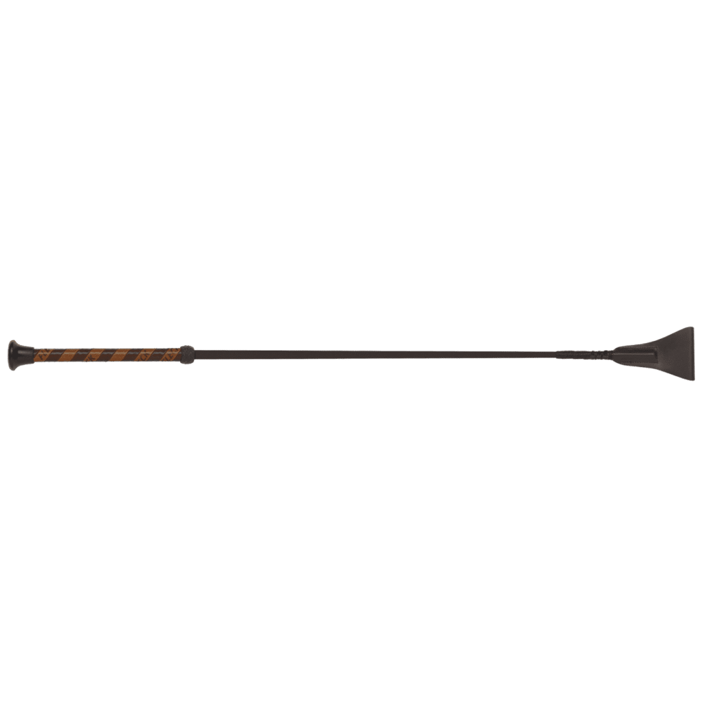 Fleck Jumping Bat Whips - Fibreglass Shaft & Synthetic Leather Handle, 60cm, Black