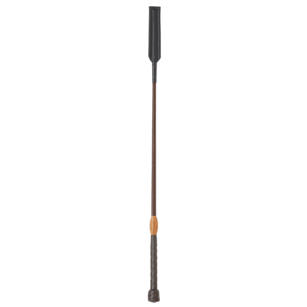 Fleck Jumping Bat Whips – Lacquered Leather Balanced-Grip, Black, 60cm