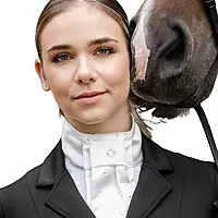 ELT Plastron Grazia Stock Tie Ladies/White