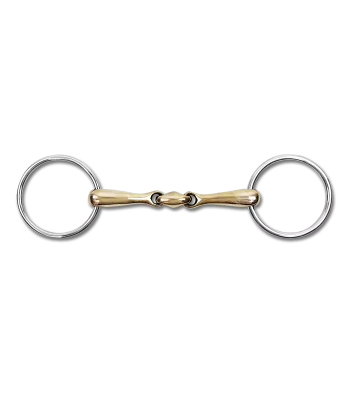 Waldhausen Copper Snaffle Bit, Double Jointed
