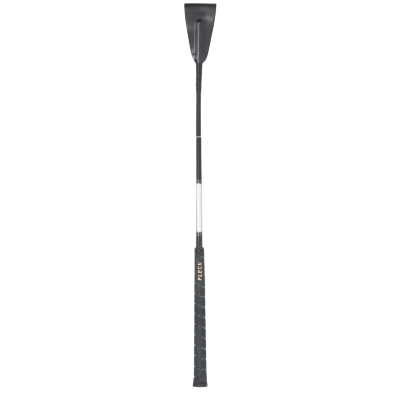 Fleck Jumping Bat Whip - 60cm, Black with Personal Name Badge