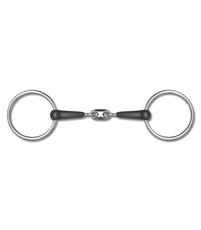 Waldhausen Rubber Snaffle Bit, Double Jointed